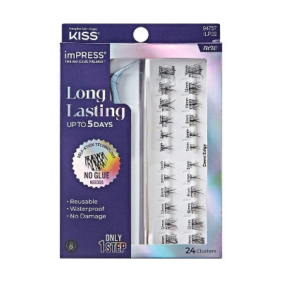 This is Beauty US KISS Products imPRESS Long Lasting Press-On Self Adhesive False Eyelashes Demi Edgy 24ct - New HEALTH AND BEAUTY