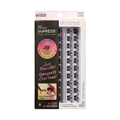 This is Beauty US KISS Products imPRESS Press-On Self Adhesive Eyelashes Refill Curly 30ct - New HEALTH AND BEAUTY