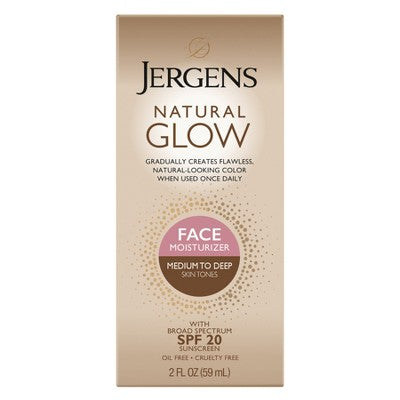 This is Beauty US Jergens Glow Face Moisturizer Self Tanner Daily Sunscreen SPF 20 2 fl oz - Imperfect Box HEALTH AND BEAUTY