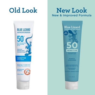 This is Beauty US Blue Lizard Sensitive Mineral Sunscreen Lotion SPF 50+ 5 fl oz - Imperfect Container HEALTH AND BEAUTY