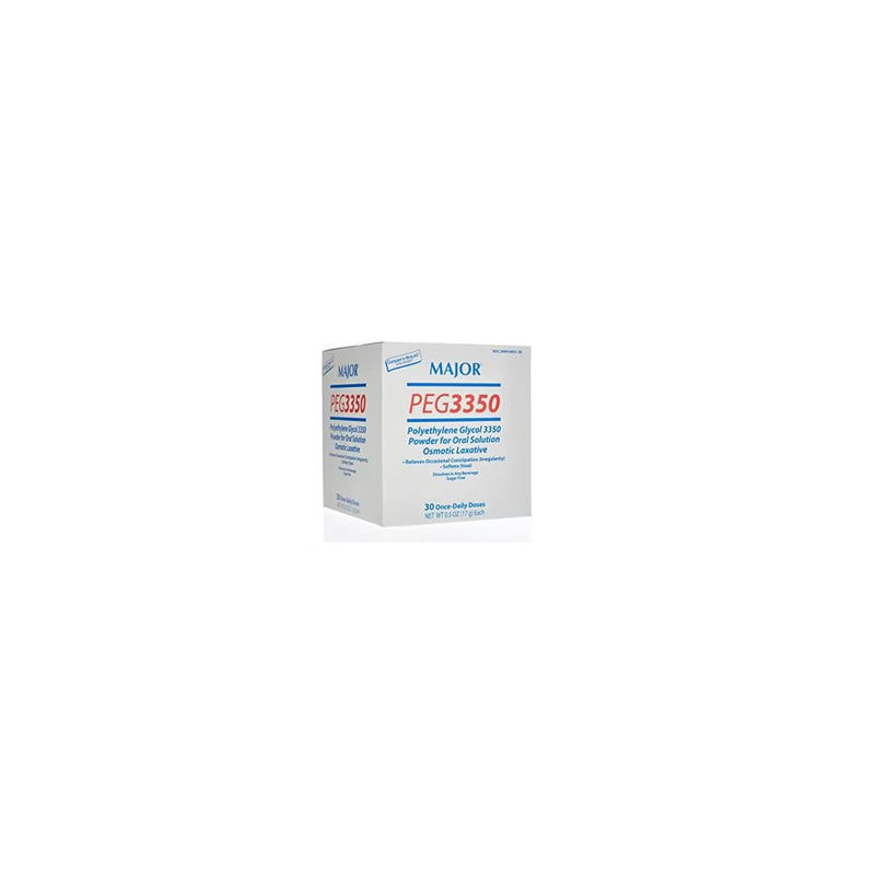 Major Major Polyethylene Glycol 3350 Powder Laxative Medicine & Drugs Light Gray