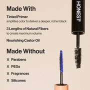 This is Beauty US Honest Beauty Extreme Volume Mascara + Bold Lash Primer Black 0.27 fl oz - Imperfect Box HEALTH AND BEAUTY