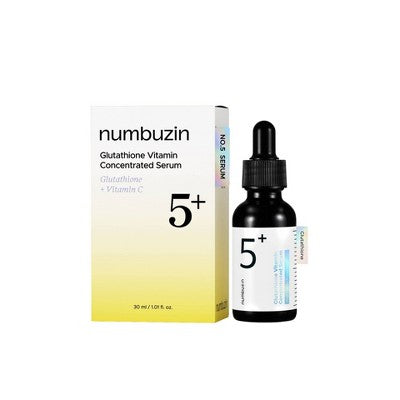 This is Beauty US numbuzin No.5+ Glutathione Vitamin Concentrated Face Serum Travel Size 1.01 fl oz - Imperfect Box HEALTH AND BEAUTY