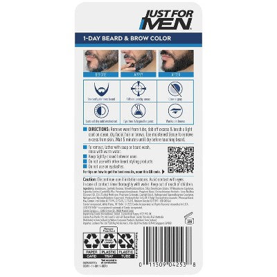 This is Beauty US Just For Men 1-Day Beard &  Brow Color Dark Brown - New HEALTH AND BEAUTY