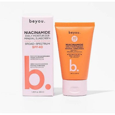 This is Beauty US Beyou. Hydrating Niacinamide Daily Moisturizer Mineral Face Sunscreen SPF 40 1.69 fl oz - Imperfect Box HEALTH AND BEAUTY
