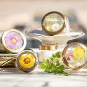 Rosy Rings Spicy Apple Small Pressed Floral Candle Pressed Floral Candles