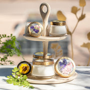 Rosy Rings Spicy Apple Small Pressed Floral Candle Pressed Floral Candles