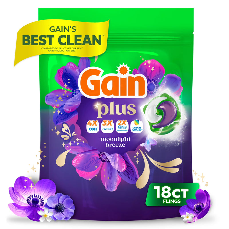 Gain Gain Plus Moonlight Breeze Liquid Detergent 6 oz Laundry Supplies White Smoke