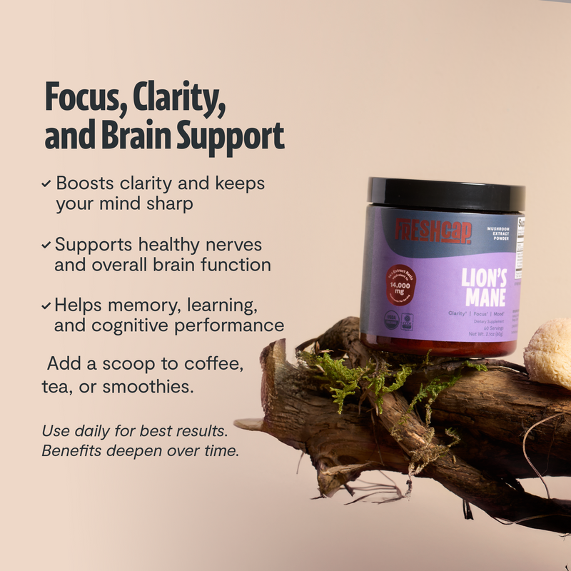 FreshCap Mushrooms Organic Lion’s Mane Mushroom Powder Powder