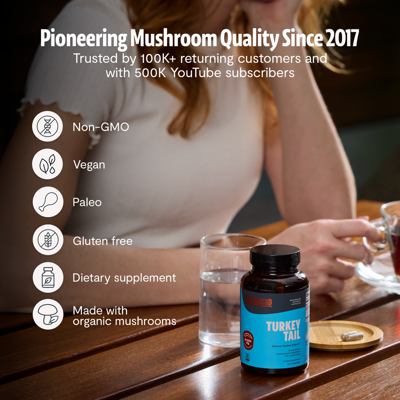 FreshCap Mushrooms Organic Turkey Tail Mushroom Capsules Capsules