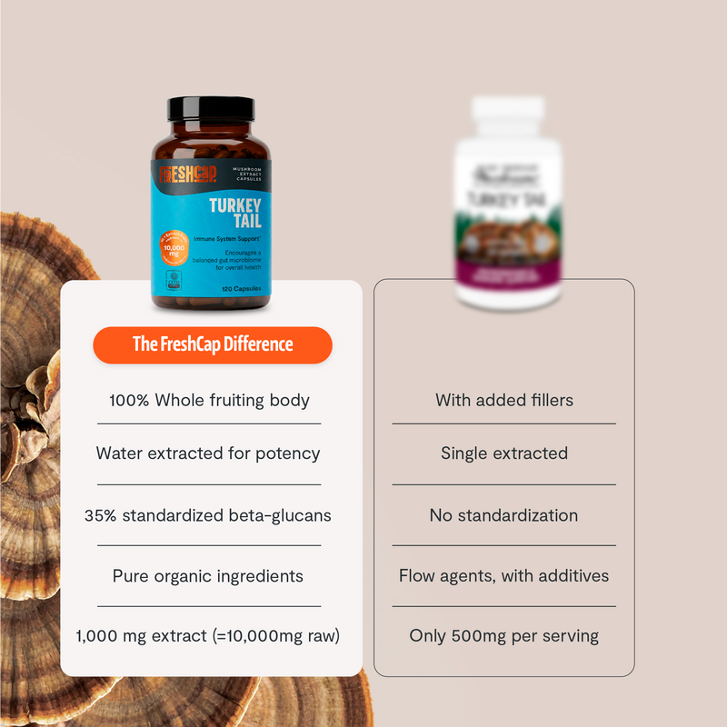 FreshCap Mushrooms Organic Turkey Tail Mushroom Capsules Capsules