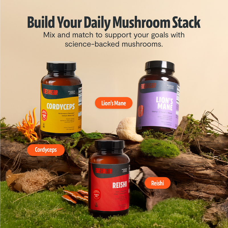 FreshCap Mushrooms Organic Cordyceps Mushroom Supplement Capsules Capsules