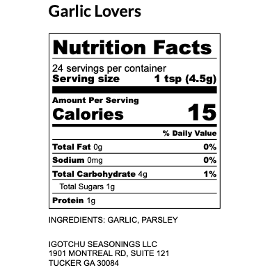 Igotchu Seasonings Igotchu Garlic Lovers seasoning Seasonings & Spices