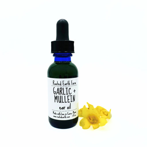 Rooted Earth Farm + Apothecary Garlic and Mullein Ear Oil Under Eye + Ear Care