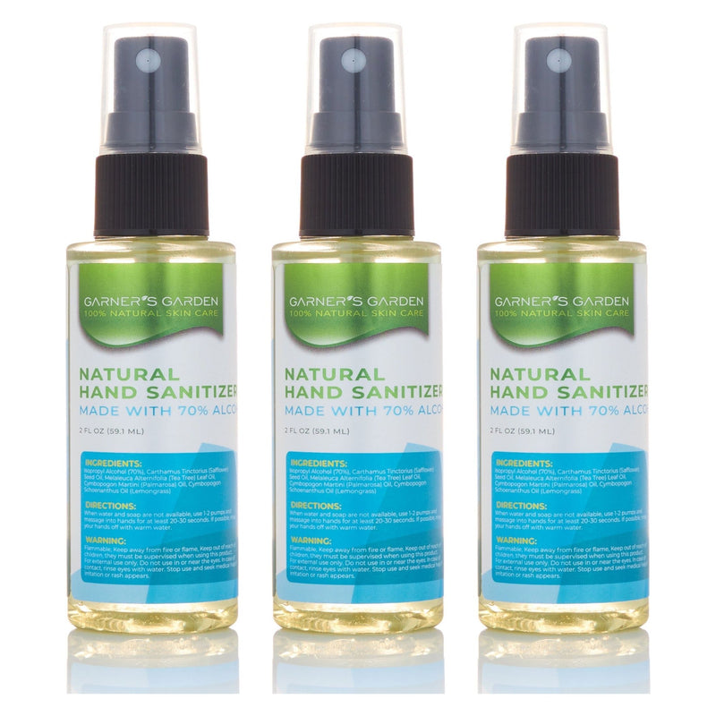 Garner's Garden Natural Alcohol Hand Sanitizer - 2 oz Hand Sanitizer