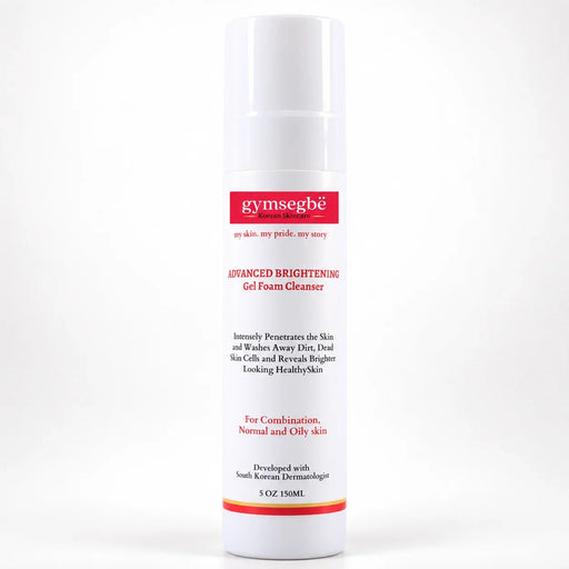 gymsegbë Advanced Brightening Gel Foam Cleanser | Rice Extract Anti-Aging Facial White Smoke 1 Bottle