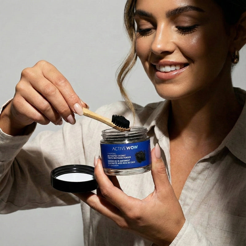 Active Wow Activated Charcoal Teeth Whitening Powder AW Oral Care