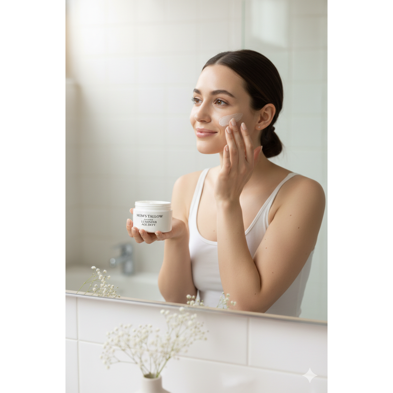 Mom’s Tallow Advanced Rejuvené Luminous Age-Defy Face/Neck Cream: Featuring Matrixyl® 3000 (+ Free 4oz Deep Firming Serum)