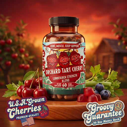 Hippie Farms Premium Tart Cherry Blend - Inflammation, Uric Acid, Sleep, Muscle Recovery Vitamins & Supplements