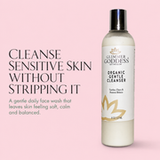 Glimmer Goddess® Organic Skin Care Organic Sensitive Skin Cleanser – Gentle AHA Face Wash Cleansers & Scrubs Misty Rose