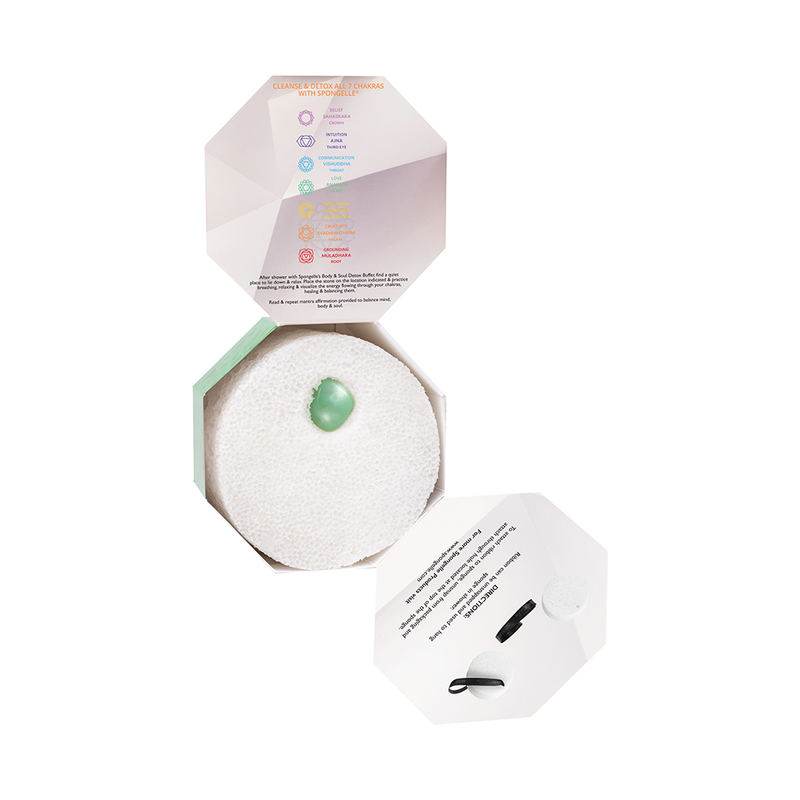 Spongellé Geranium Moon | Spiritual Detox (Green Aventurine) Body Wash Infused Buffer
