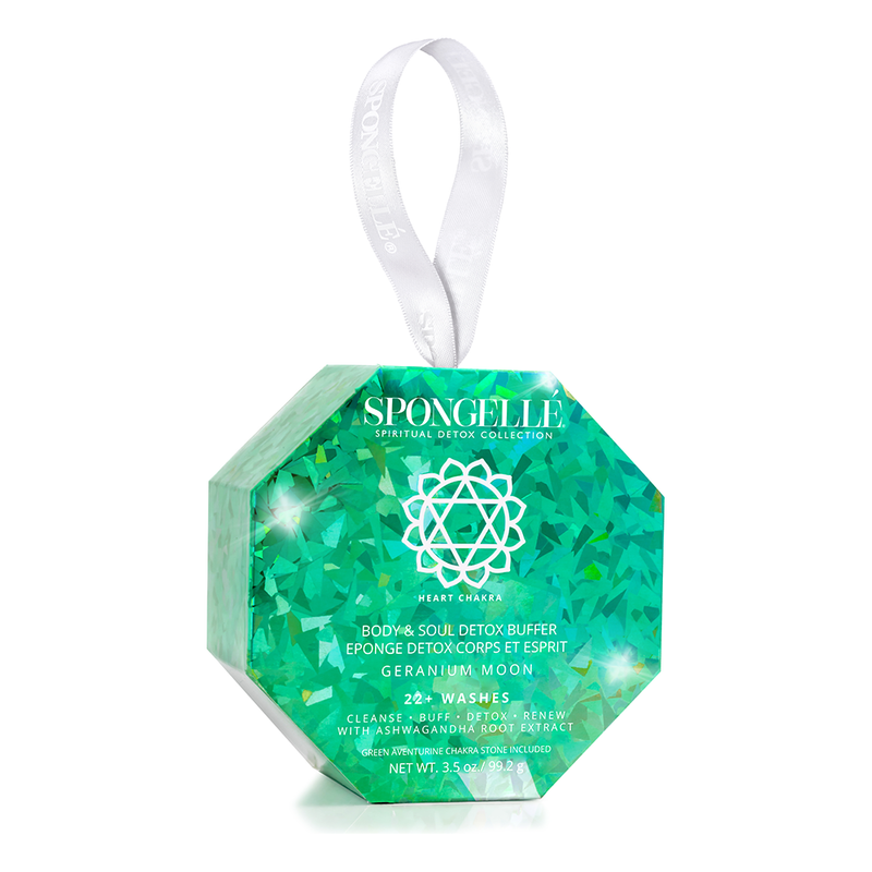 Spongellé Geranium Moon | Spiritual Detox (Green Aventurine) Body Wash Infused Buffer