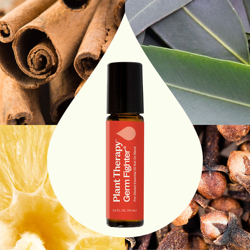 Plant Therapy Germ Fighter Essential Oil Blend Pre-Diluted Roll-On Essential Oil