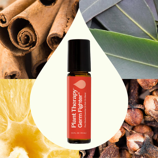 Plant Therapy Germ Fighter Essential Oil Blend Pre-Diluted Roll-On Essential Oil