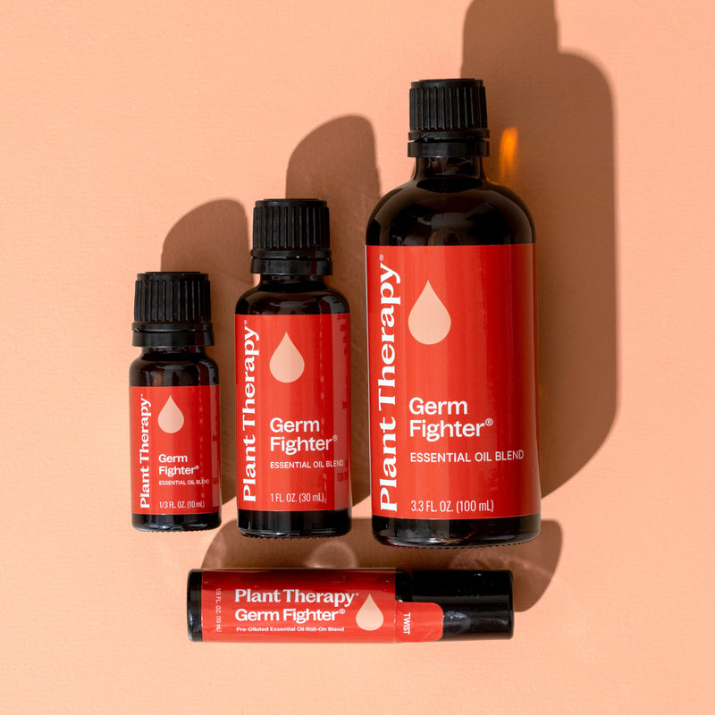 Plant Therapy Germ Fighter Essential Oil Blend Pre-Diluted Roll-On Essential Oil