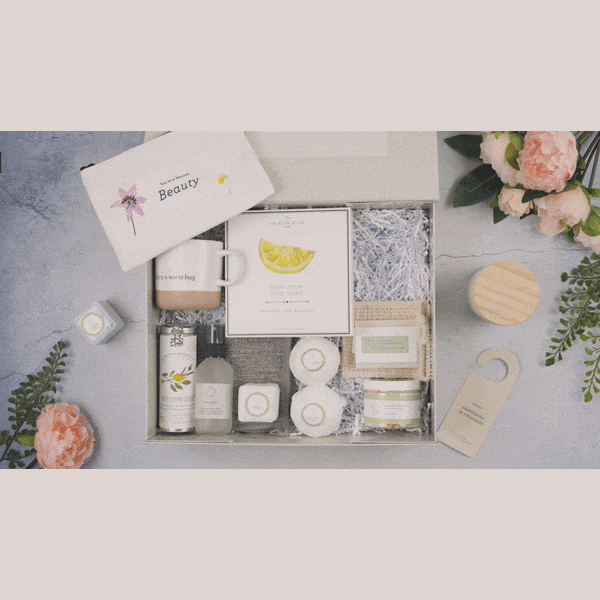 Lizush Get Well Gift Basket – Luxury Natural Spa Care Package Get Well Gift Sets Light Gray No,Yes