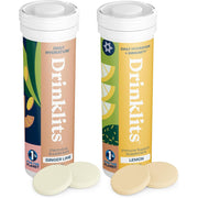 Drinklits Ginger-Lime Daily Hydration & Lemon Daily Immune Support (2) Tube Combo Pack Immunity Hydration Electrolyte Tablets