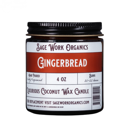 SageWork Organics Gingerbread Candle Scented Candles