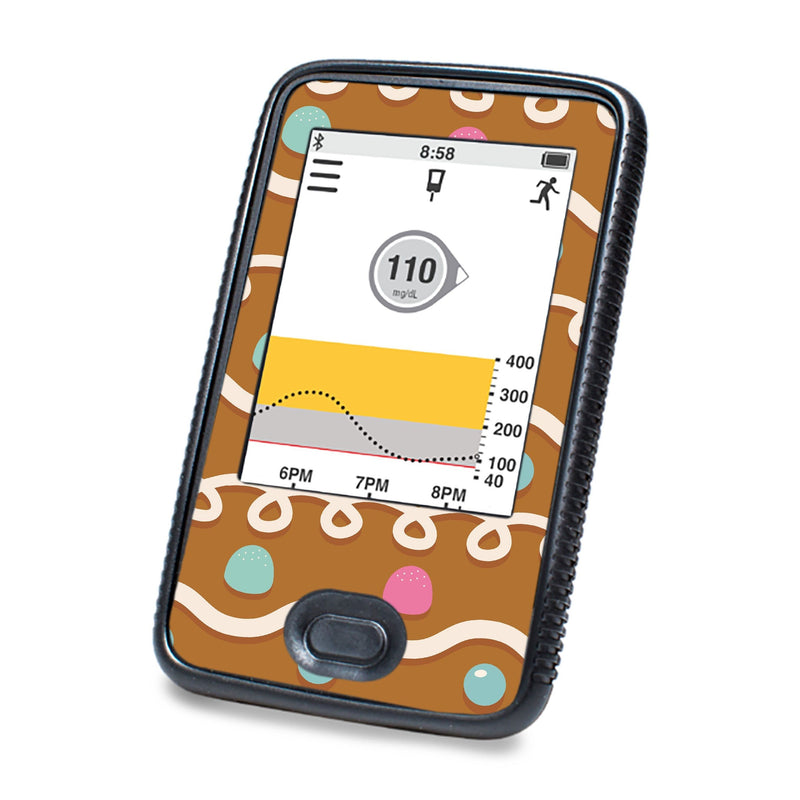 Peelz Gingerbread Sticker for DEXCOM G6 Touchscreen Receiver Peelz/Stickers