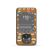 Peelz Gingerbread Sticker for DEXCOM G7 and G6 Touchscreen Receiver Peelz/Stickers