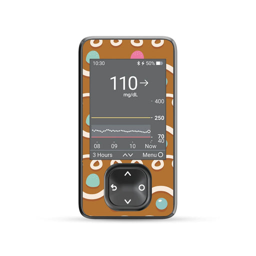 Peelz Gingerbread Sticker for DEXCOM G7 and G6 Touchscreen Receiver Peelz/Stickers