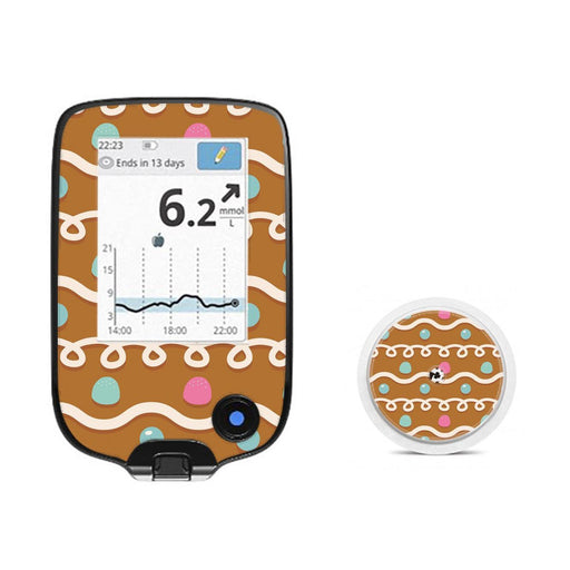 Peelz Gingerbread Sticker for Freestyle Libre 2 Peelz/Stickers
