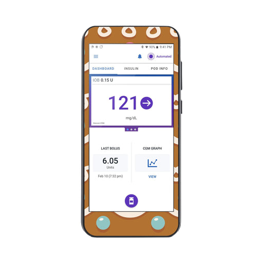 Peelz Gingerbread Sticker for Omnipod® 5 Controller – Pump Peelz Peelz/Stickers