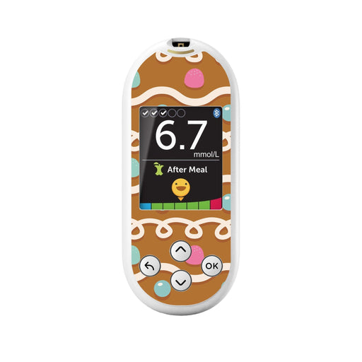 Peelz Gingerbread Sticker for OneTouch Verio Reflect Glucometer Peelz/Stickers