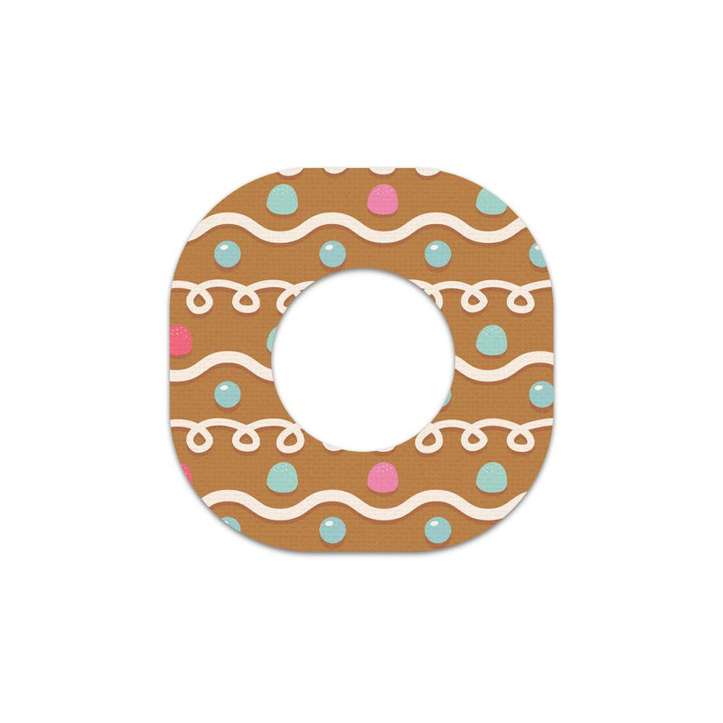 Peelz Gingerbread Dexcom G7 and Stelo Patch Tape - Pump Peelz Patch Medical Tape