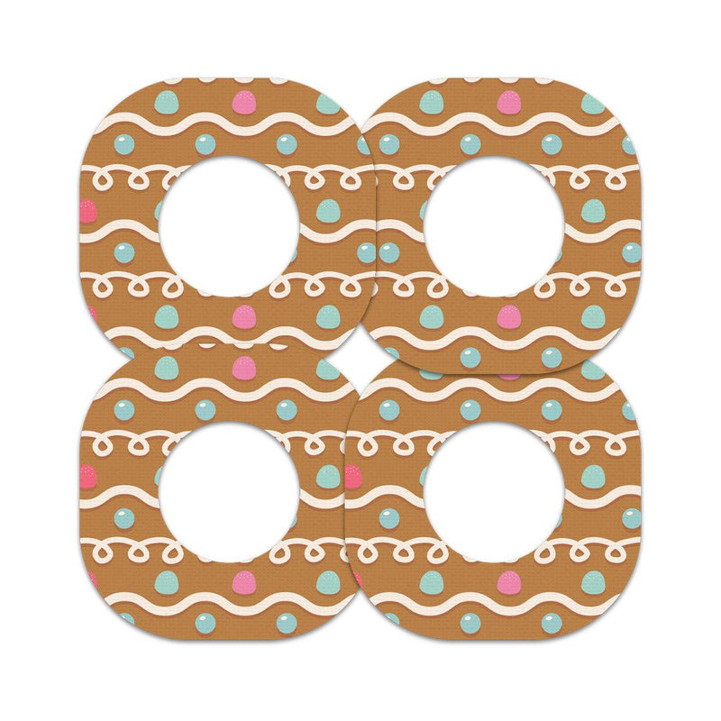 Peelz Gingerbread Dexcom G7 and Stelo Patch Tape - Pump Peelz Patch Medical Tape