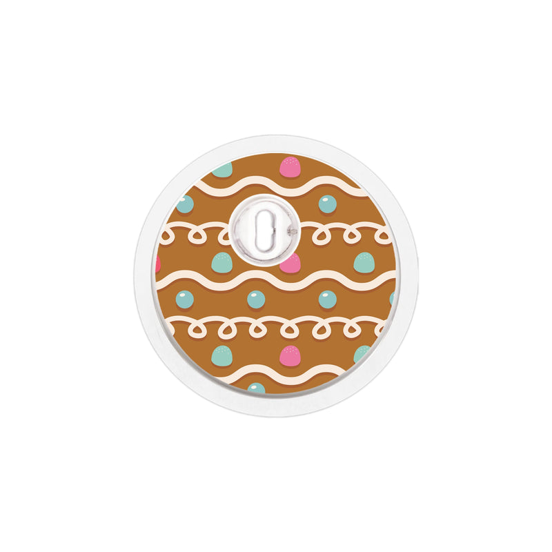 Peelz Gingerbread Sticker Designed for the FreeStyle Libre 3 Plus & Lingo  Sensor Peelz/Stickers