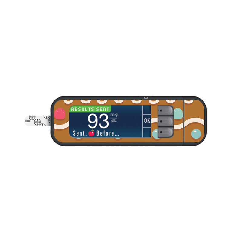 Peelz Gingerbread Sticker for Bayer Contour Next Glucometer Peelz/Stickers