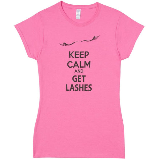 GladGirl GladGirl "Keep Calm and Get Lashes" T-Shirt Marketing