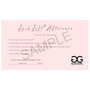 GladGirl LashLift After Care Instructions & Appointment Card - 25 per Quantity Marketing