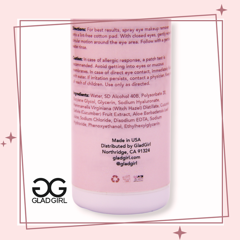 GladGirl Wipe and Wink - Makeup Remover Formulated for Eyelash Extensions