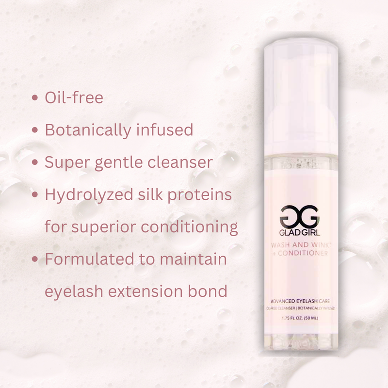 GladGirl Wash and Wink - Eyelash Shampoo + Conditioner After Care