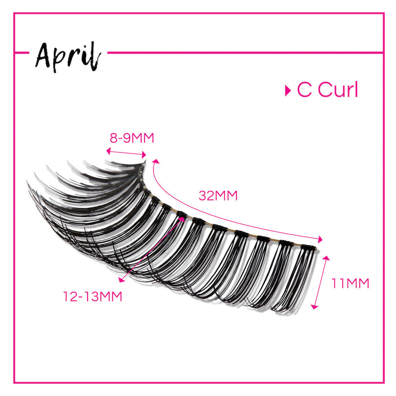 GladGirl GladGirl False Lash Kit - April Eyelashes