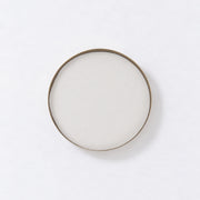 Rosy Rings Glass Signature Botanical Candle Plate Candle Plate Light Gray