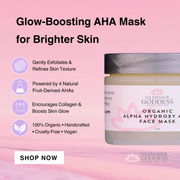 Glimmer Goddess® Organic Skin Care Organic AHA Face Mask – Renewing Treatment for Exfoliation & Glow Masks & Peels