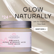 Glimmer Goddess® Organic Skin Care Organic AHA Face Mask – Renewing Treatment for Exfoliation & Glow Masks & Peels